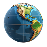 Isolated digital globe with a sleek design against a clear backdrop. png