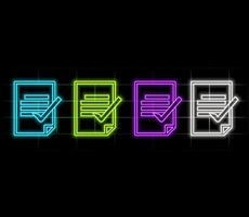 testing checklist icon. Elements of Web Development in neon style icons. Simple icon for websites, web design, mobile app, info graphics vector