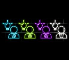 thinking, head, gear, shapes neon icon. Elements of positive thinking set. Simple icon for websites, web design, mobile app, info graphics vector