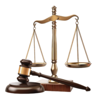 balance of justice with judge hammer transparent background png