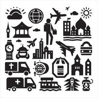 A set of various pictures that includes a plane, a plane, and a plane vector