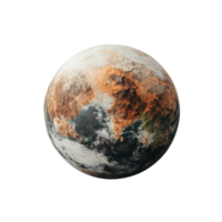 Planet Earth with Rocky Terrain and Cloud Patterns png
