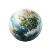 Stunning Overview of Earth with Lush Greenery and Water png