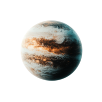 Stunning Abstract Planet with Colorful Gas Layers png