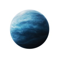 Blue Planet in Space with Soft Cloudy Texture png