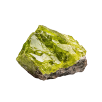 Bright Green Mineral Stone. png