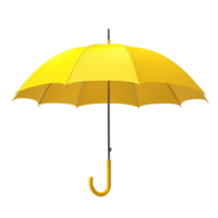 Bright Yellow Umbrella with Curved Handle png