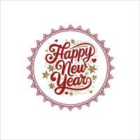 Warm Joyful New Year Design with Expressive Typography vector