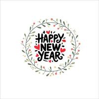 Joyful New Year Typography with Heart Splash Graphics vector