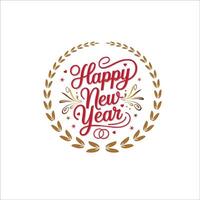 Affectionate Happy New Year with Heart Splash Elements vector