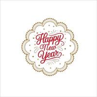 Bold Cheerful Happy New Year Typography Graphic vector
