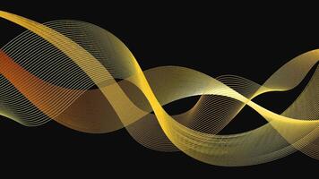 Abstract backdrop with luxury golden waves vector