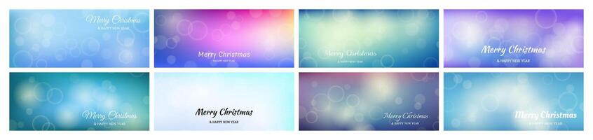 Bokeh background with New Year inscription vector