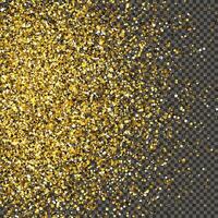 Gold glittering dust on a gray background. Dust with gold glitter effect and empty space for your text. illustration vector