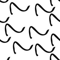 Seamless pattern with sketch squiggle vector