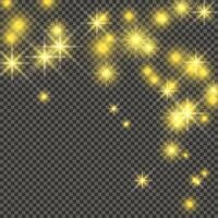 Gold backdrop with stars and dust sparkles vector