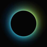 Circle illuminate light frame with color gradient vector