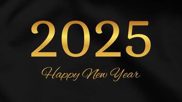 2025 Happy New Year on dark silk background vector
