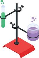Isometric Laboratory Experiment Setup vector