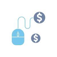pay per click concept line icon. Simple element illustration. pay per click concept outline symbol design. vector