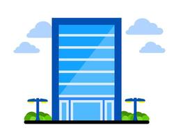Illustration of a contemporary office complex with large windows and minimalist architecture, symbolizing productivity and innovation vector