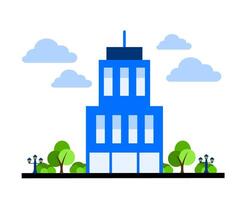 Illustration of a high-rise business tower with panoramic windows and modern design, symbolizing corporate success and growth vector