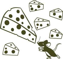 Cheese Pattern with Fun Style on Clear Background vector