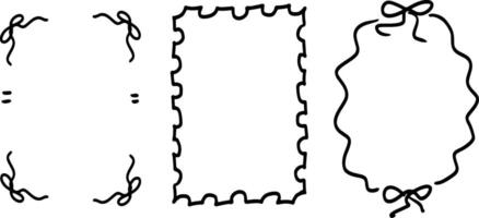 Simple Borders and Frames for Elegant Design Projects vector