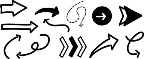 Minimalist Arrow Doodle Set for Creative Projects vector