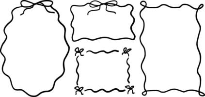 Decorative Frame Doodles in Minimalist Style vector