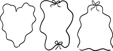 Simple Doodle Borders for Elegant and Modern Art vector