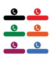 Phone call label talking web button icon vector