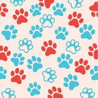 Seamless Paw Print Pattern Perfect for Custom Backgrounds vector