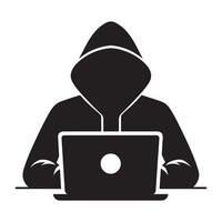 Hacker, Ethical Hacker, Hacking silhouette vector