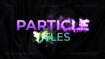 Particle Dissolve Titles motion_graphic