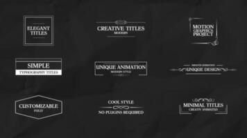 Elegant Simple Titles motion_graphic