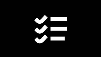 List-check interface icon animation video