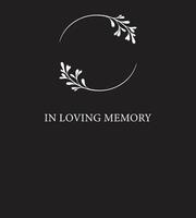 Funeral invitation with leaves frame for photo vector