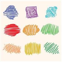 Hand drawn colorful with background cream vector