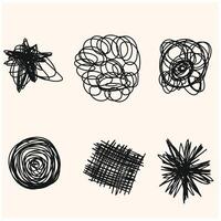 Tangled shapes with background cream vector
