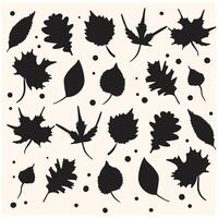 Hand drawn fall illustrations with background cream vector