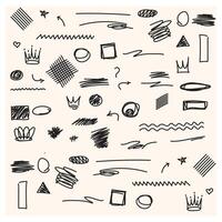 Infographic elements With illustration style doodle and line art vector