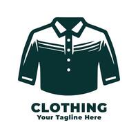 Design Clothing Simple Logo With Flat Background vector