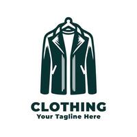 Design Simple Clothing Logo With Flat Background vector