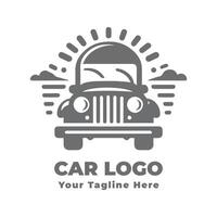 Simple Logo Car Illustration Silhouette vector