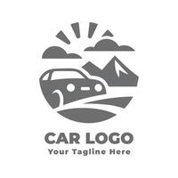 Car Logo Simple Illustration With Grey Concept vector