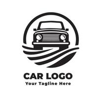 Logo Simple Car Illustration With Flat Background vector