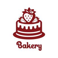 Simple Logo Bakery Illustration With Flat Background vector
