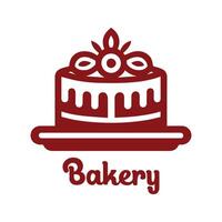 Bakery Logo Simple Design With Flat Background vector
