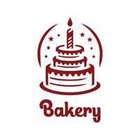 Bakery Logo Simple Design Silhouette vector
